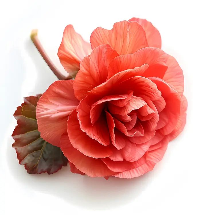 Single Begonia Flower in Bloom