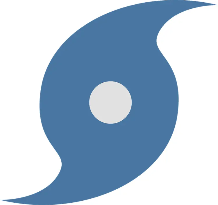 Blue Hurricane Symbol