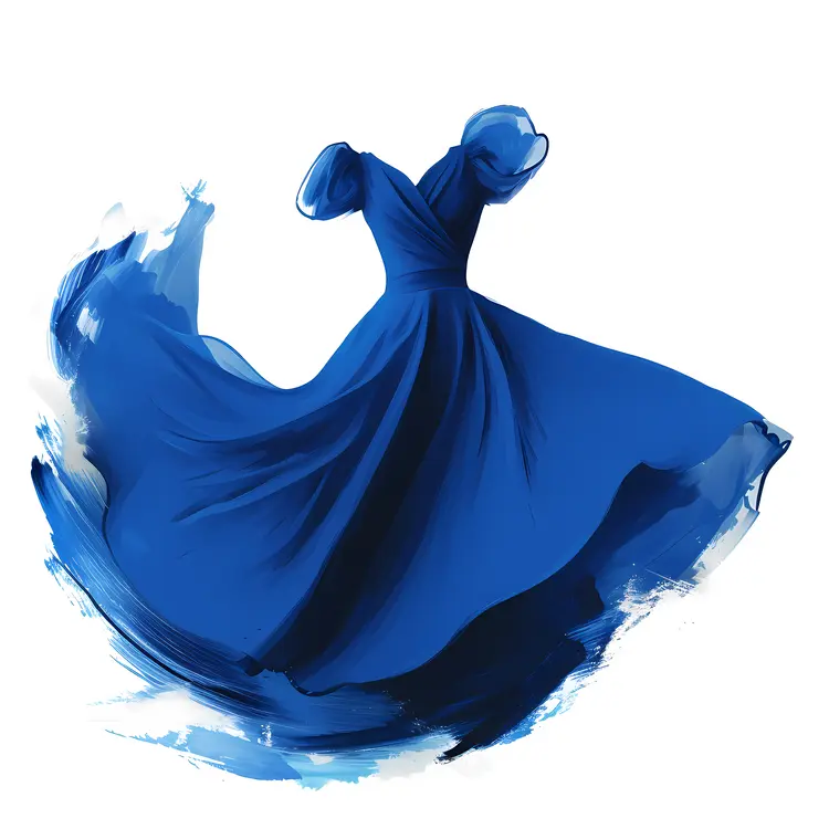 Flowing Blue Dress