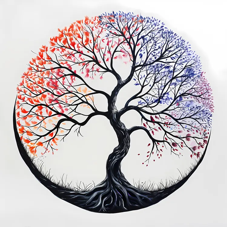 Tree of Life with Vibrant Colors
