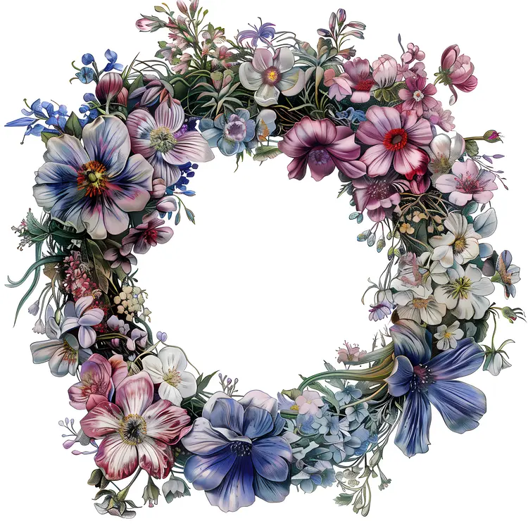 Pastel Floral Wreath