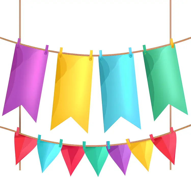 Colorful Banners for Festive Decoration