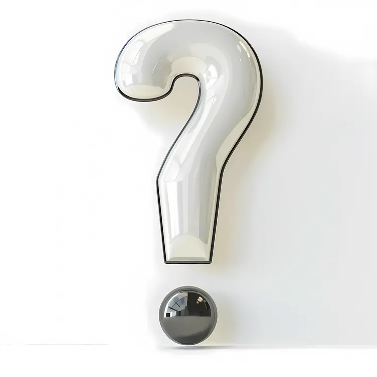 White 3D Question Mark