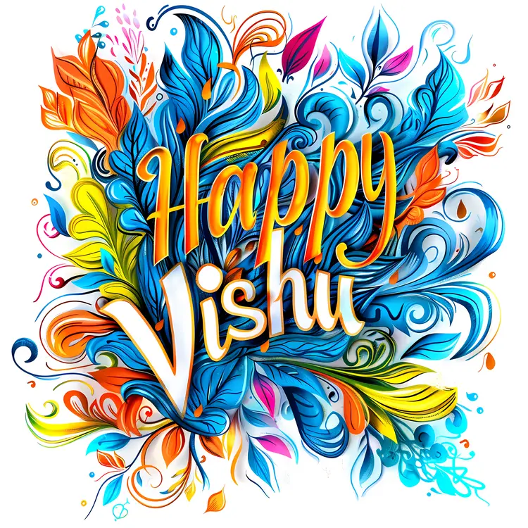 Colorful Abstract Design for Vishu