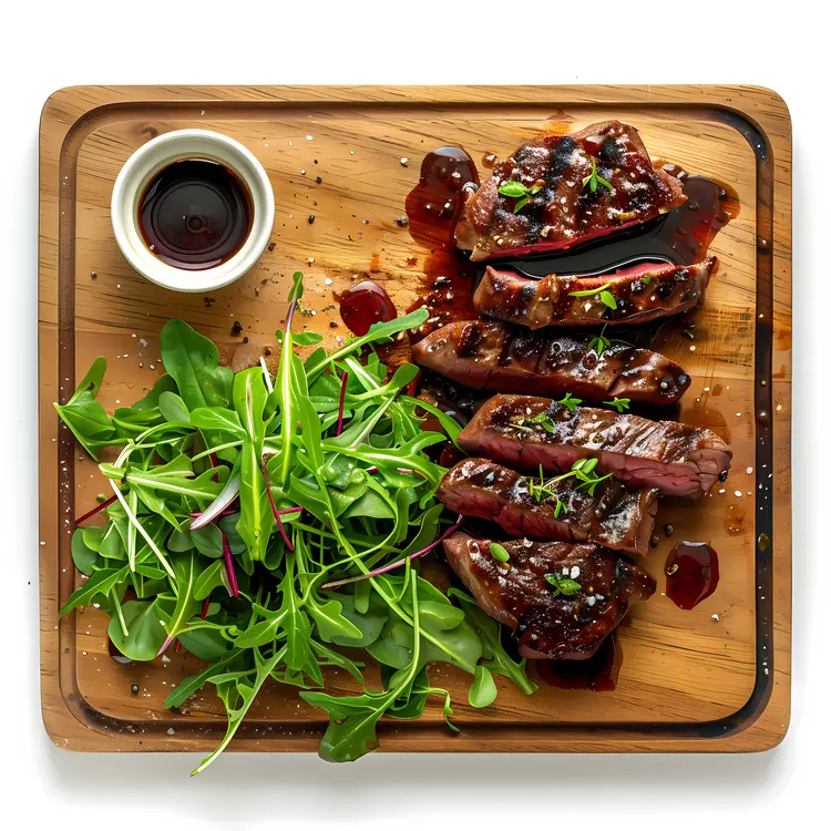 Grilled Steak with Fresh Salad