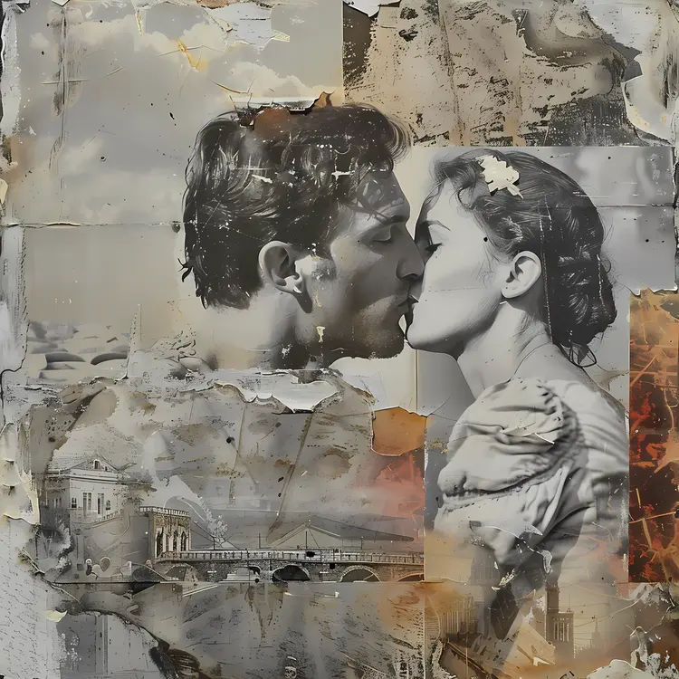 Vintage Kissing Couple