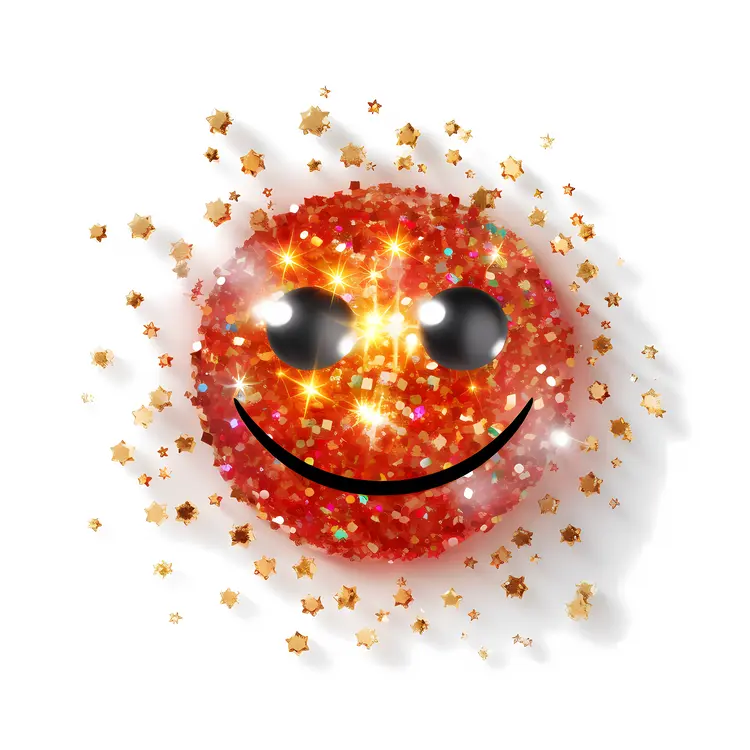 Sparkling Smiley Face Emoji