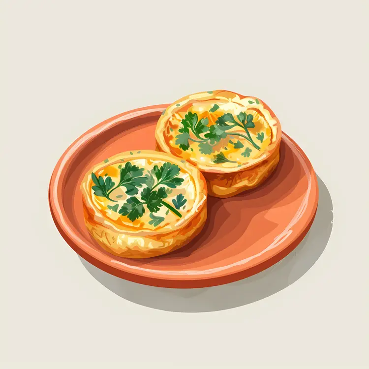 Two Quiches on a Plate