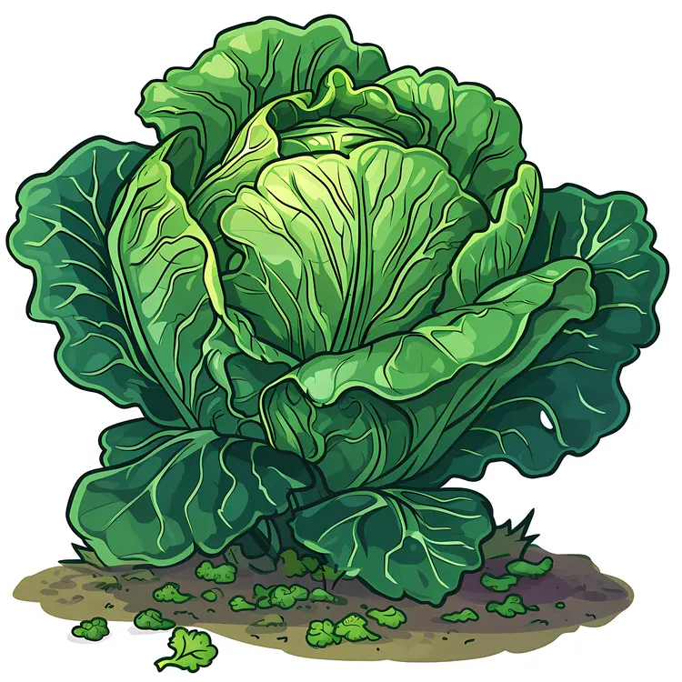 Green Cabbage in Garden
