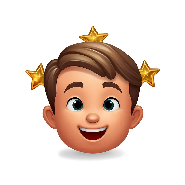 Smiling Boy with Stars