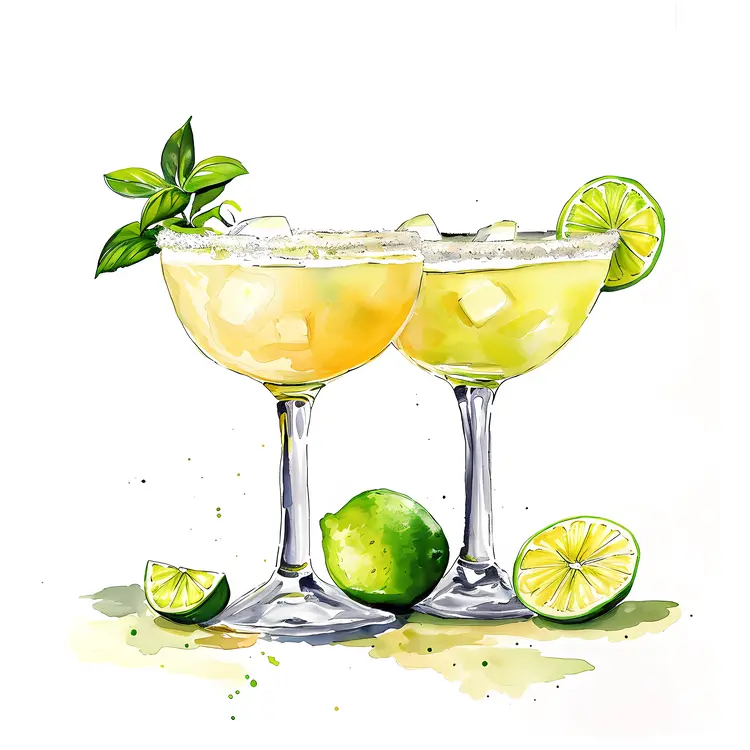 Two Lime Margaritas
