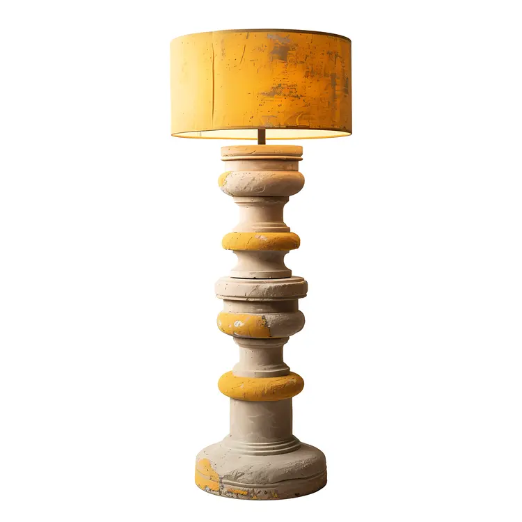 Yellow Lamp with Chunky Base