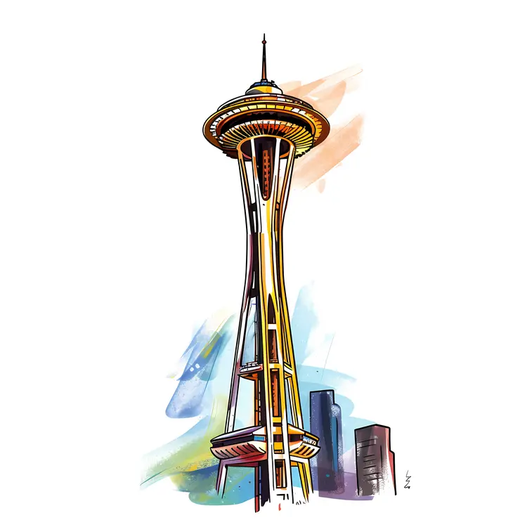 Artistic Rendering of the Space Needle