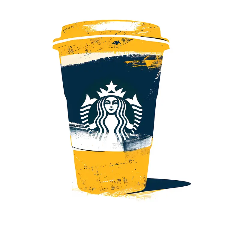 Yellow Starbucks Coffee Cup
