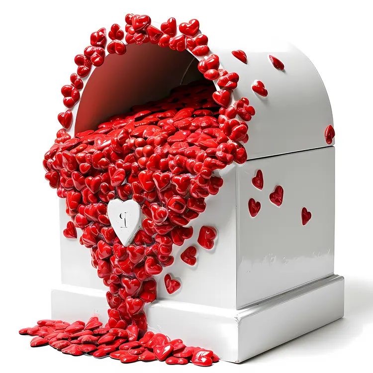 Overflowing Heart Mailbox for Valentine's Day
