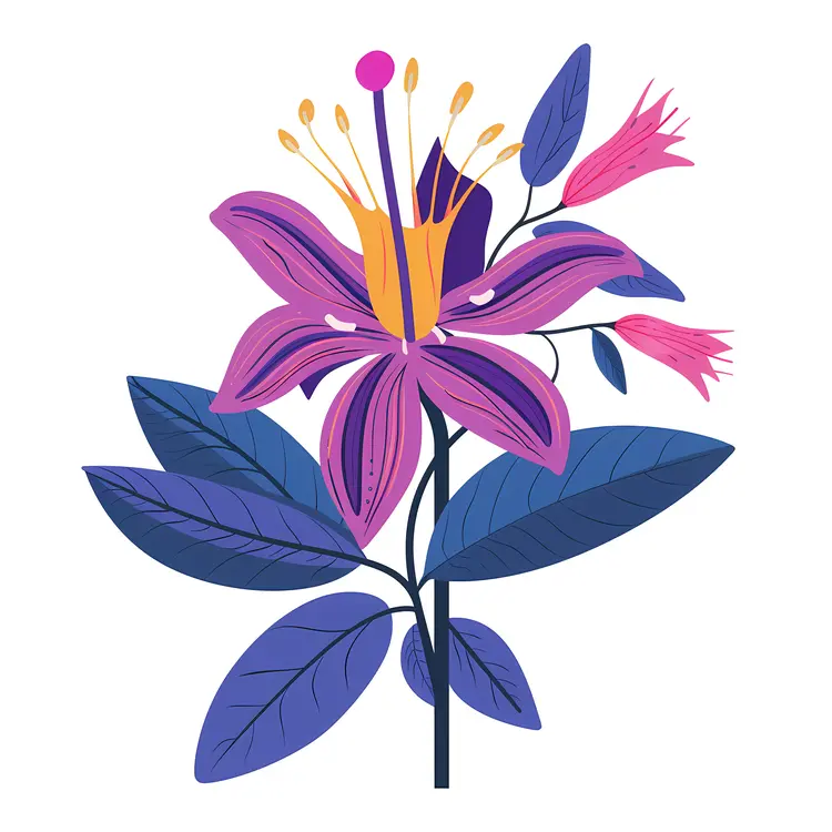 Purple Blossom Flower