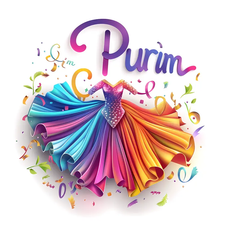 Colorful Dress for Purim Celebration