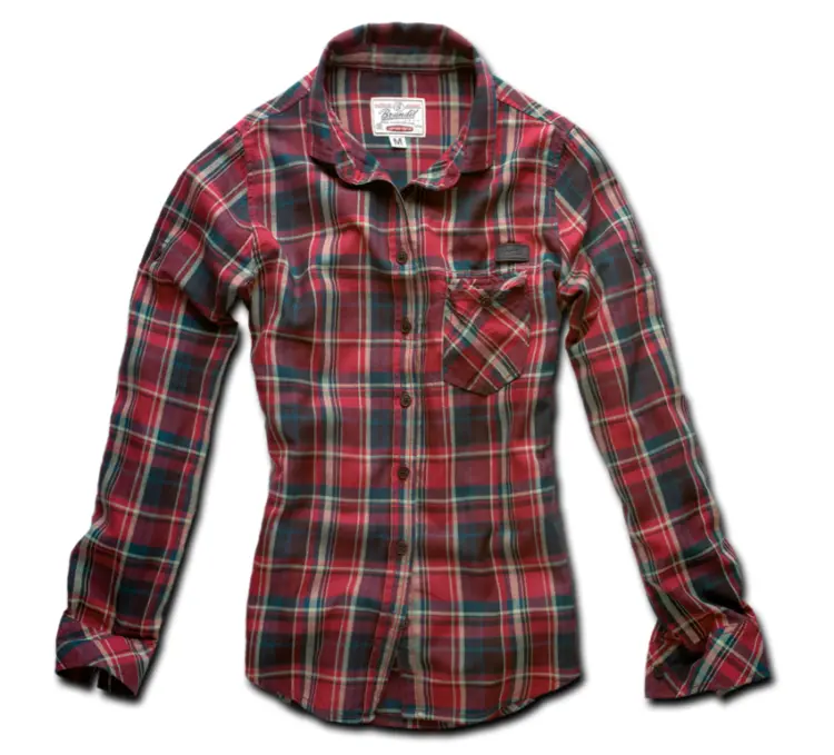 Trendy Red Plaid Button-up Shirt for Casual Wear