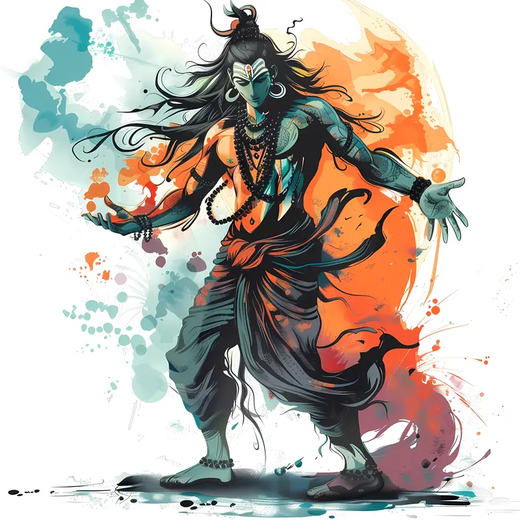 Dynamic Shiva Illustration