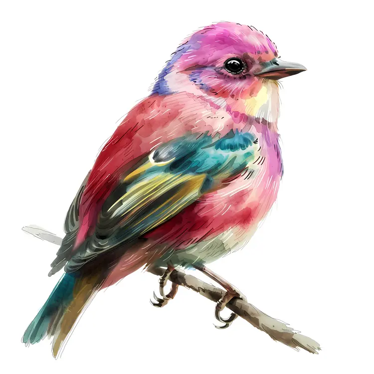Colorful Bird on a Branch
