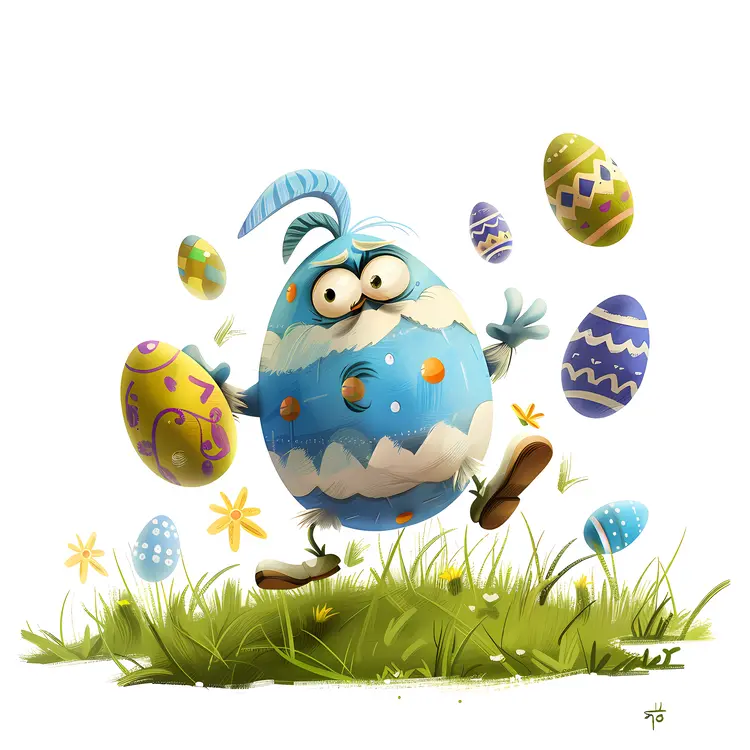 Cute Easter Egg Character