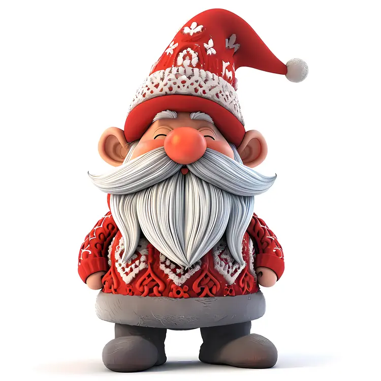 Red Gnome with White Beard