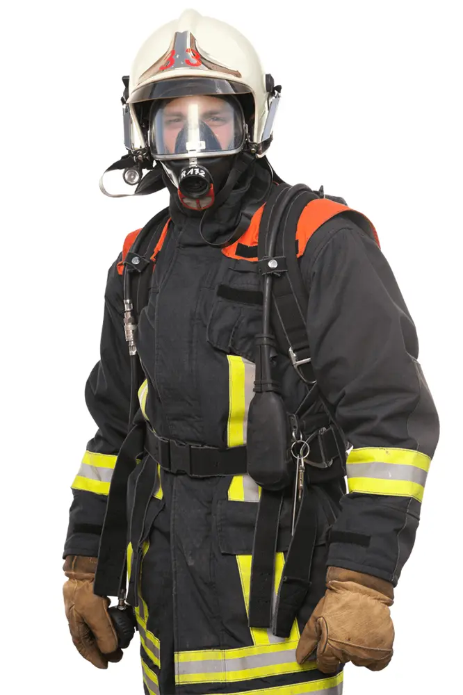 Firefighter in Full Safety Gear