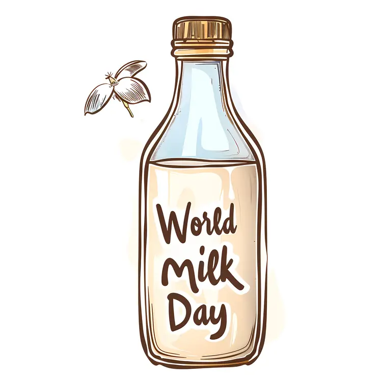World Milk Day Celebration Bottle