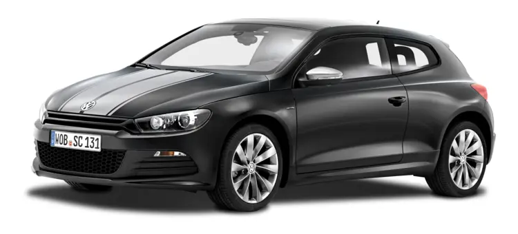 Black Volkswagen Car on Transparent Background