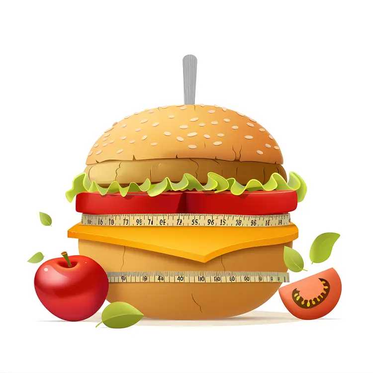 Burger with Measuring Tape