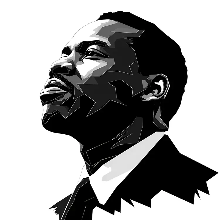 Black and White Portrait of a Man in a Suit