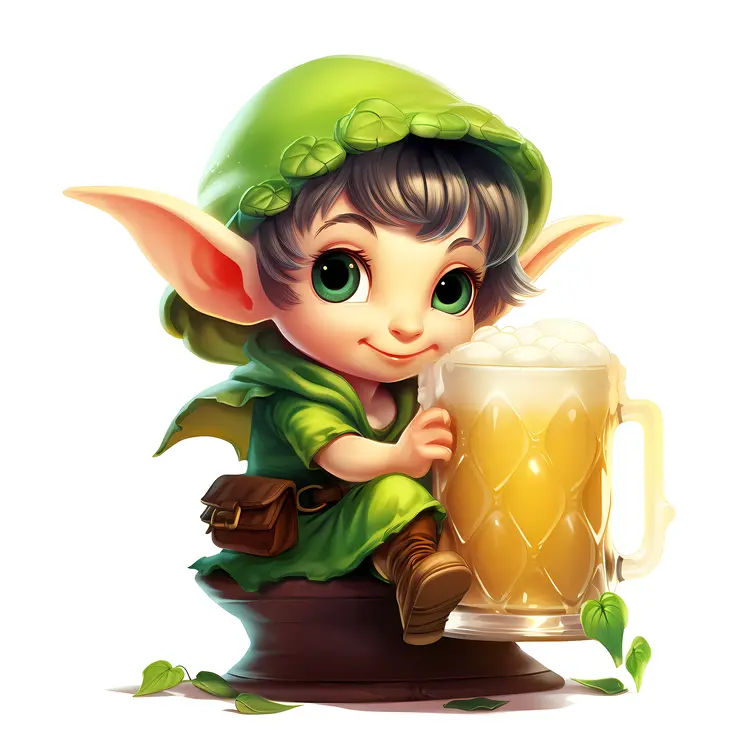 Cute Fairy with Beer Mug