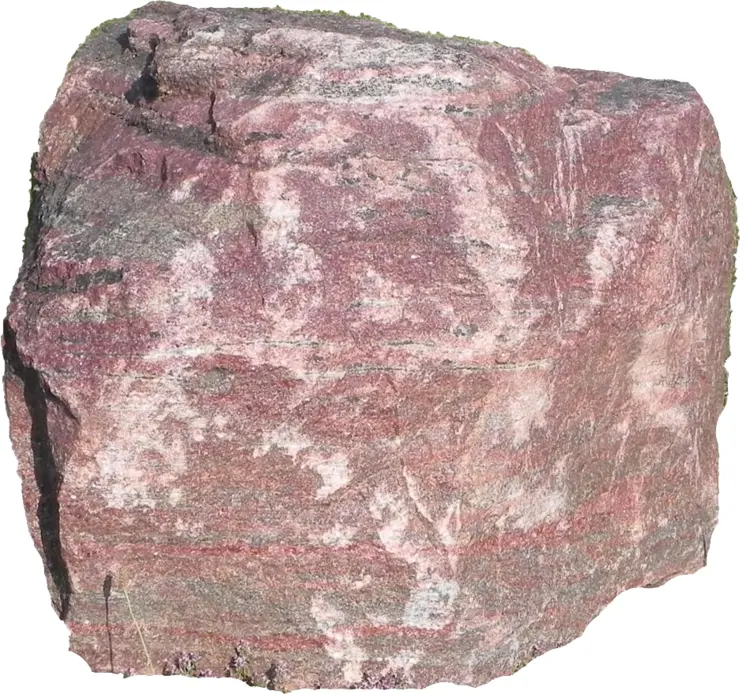 Pink Rock Boulder in Nature