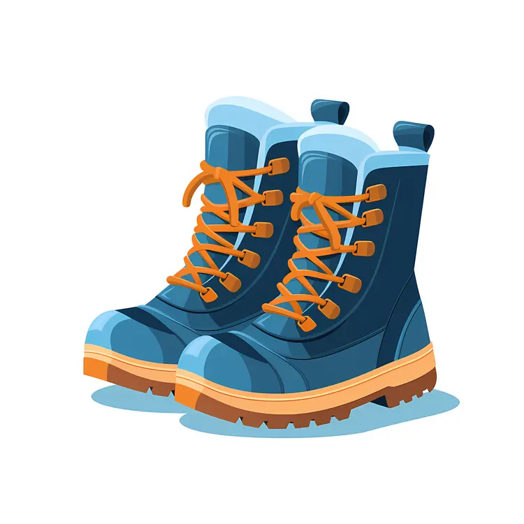 Stylish Blue and Orange Boots