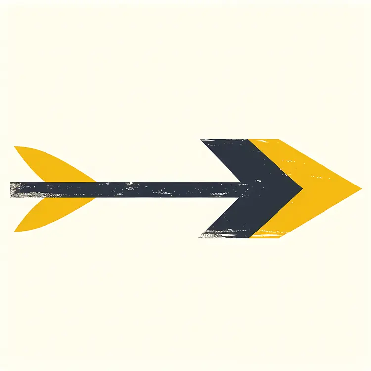 Yellow and Black Arrow Illustration