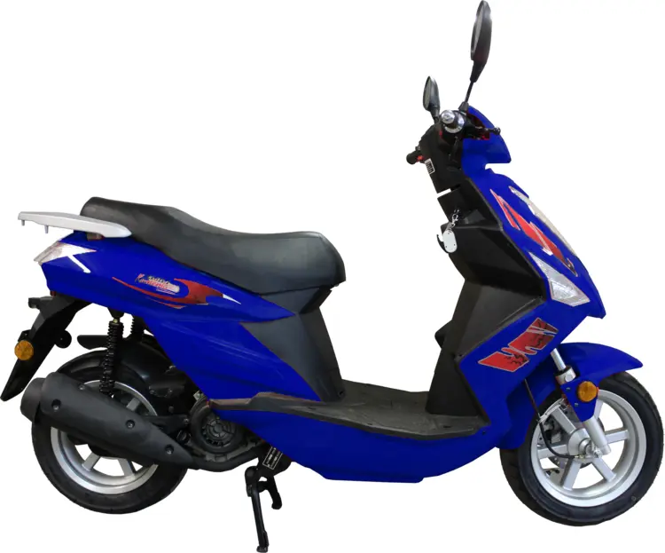 Blue Scooter for Urban Commuting