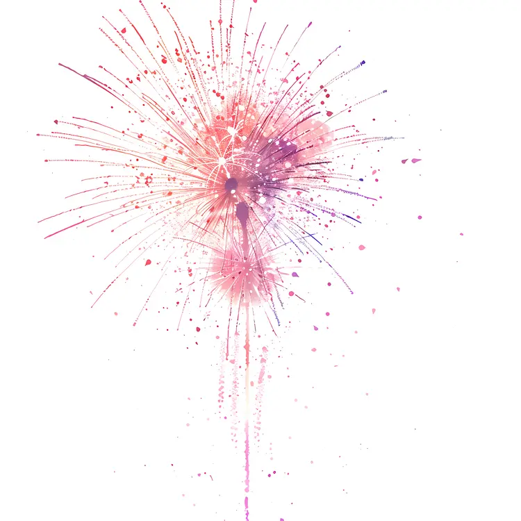 Pink Firework Display