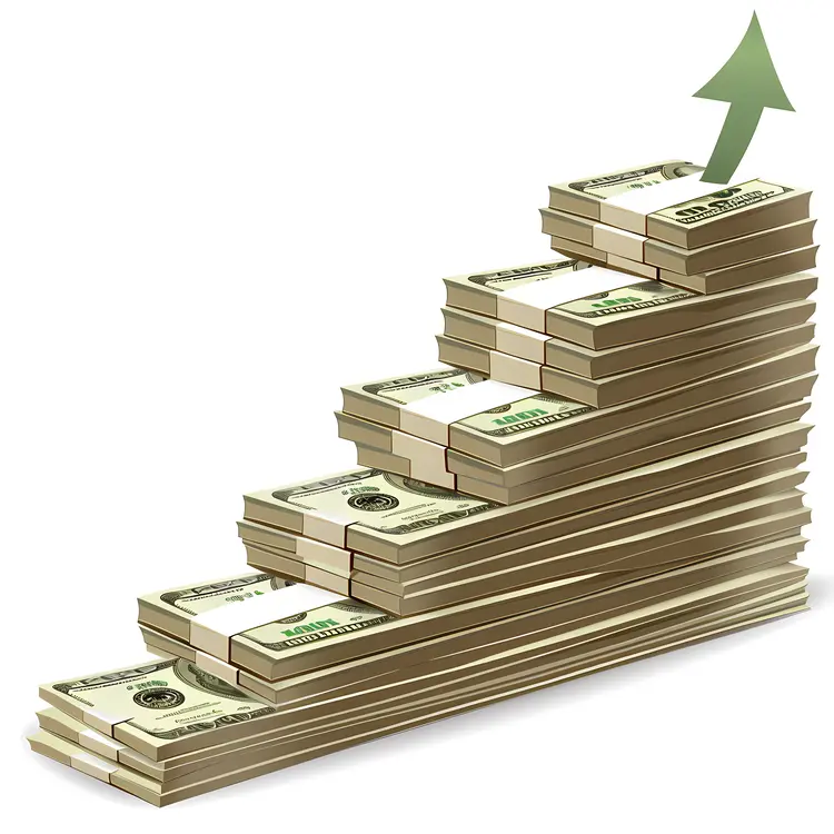 Growing Money Stacks with Upward Arrow