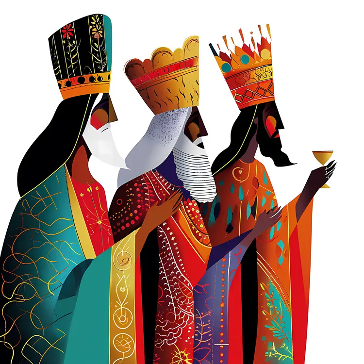 Three Wise Men with Gifts