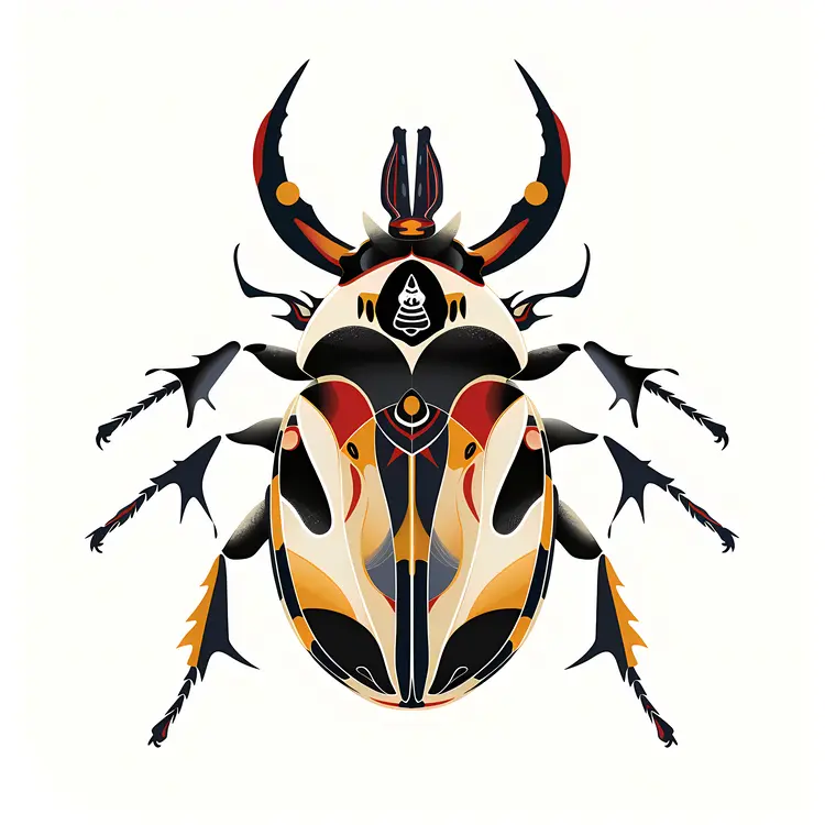 Colorful Beetle with Intricate Patterns