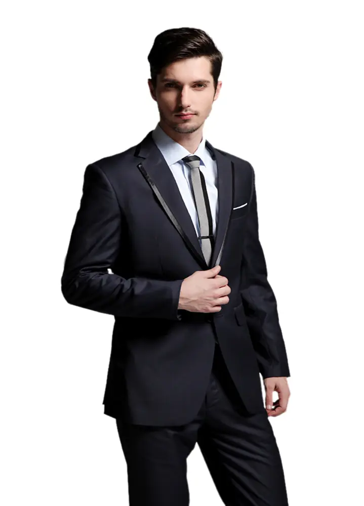 Classic Black Suit with Tie for Formal Occasions
