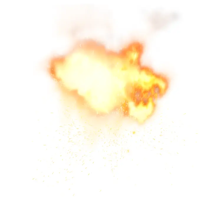 Explosion with Intense Flames