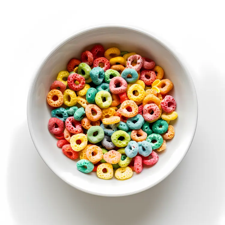 Bowl of Colorful Cereal