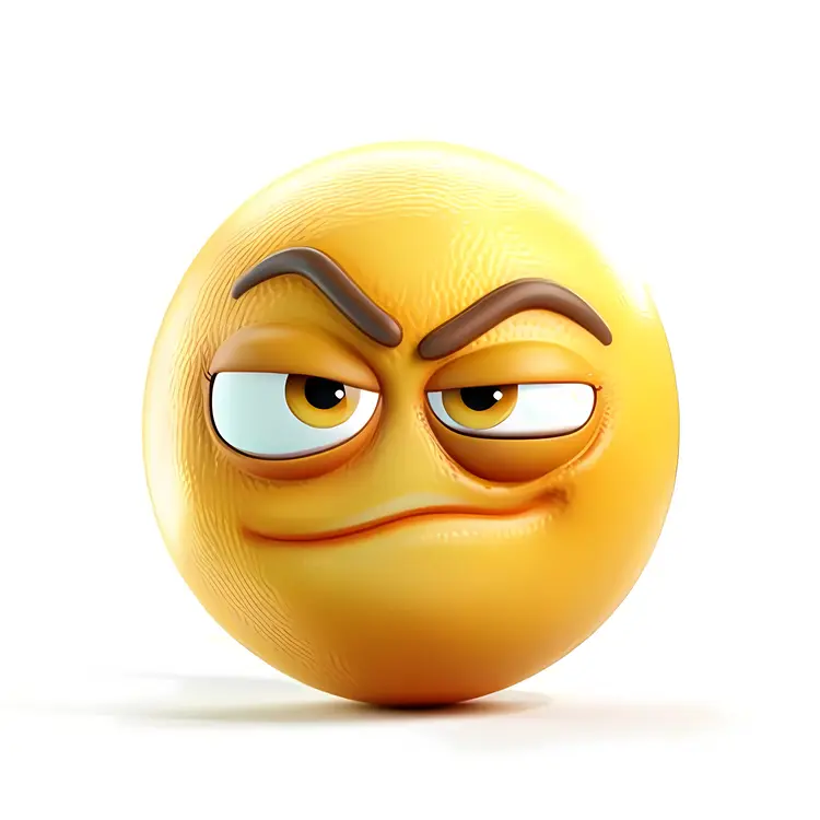 Skeptical Emoji with Raised Eyebrow