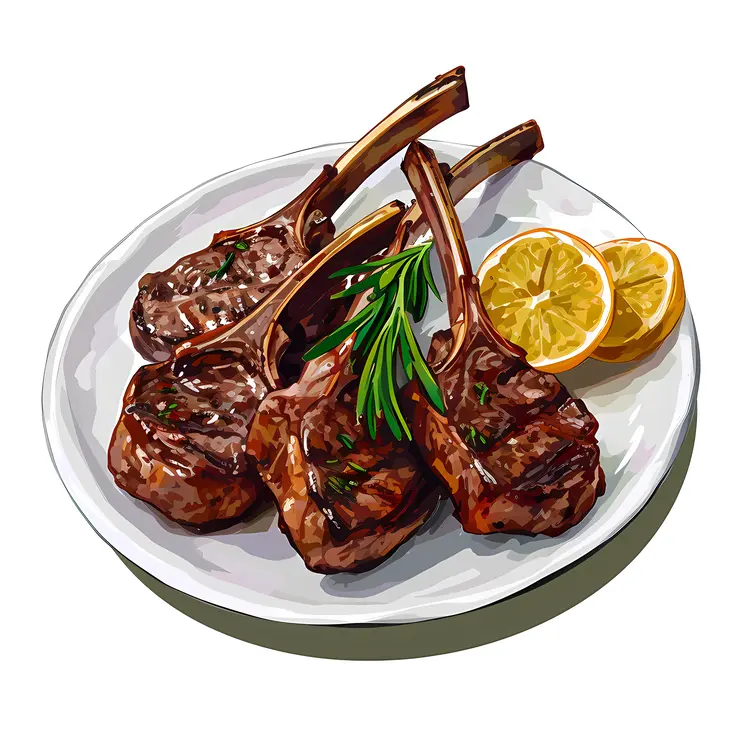 Grilled Lamb Chops with Rosemary and Lemon