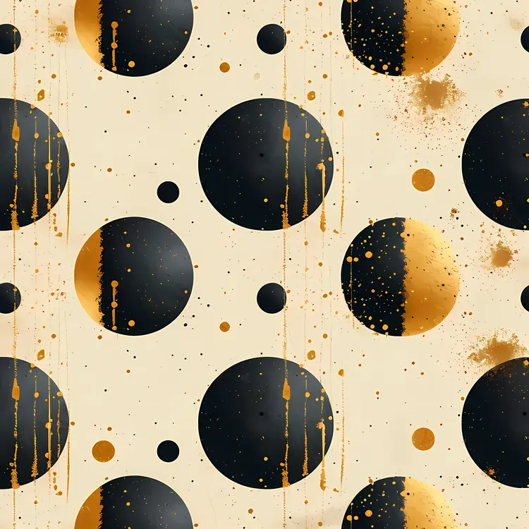 Black and Gold Dots Pattern