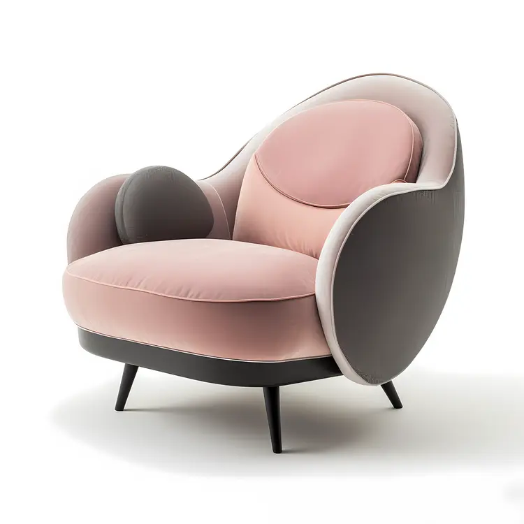 Modern Pink and Grey Chair