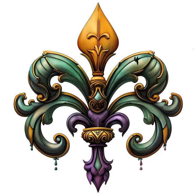 Colorful Fleur-de-lis Design
