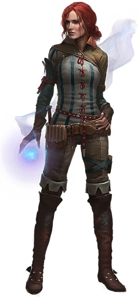 Red-haired Sorceress with Glowing Orb