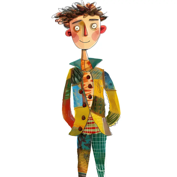 Colorful Patchwork Character